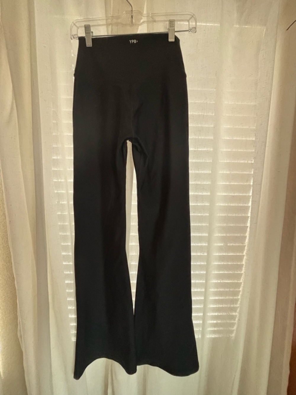 YPB Black High-Waist Flare Leggings
